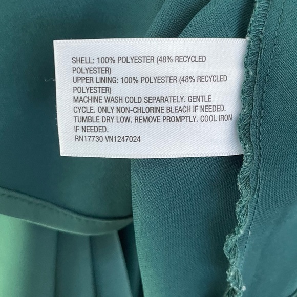 A New Day Emerald Green Midi Satin Slip Dress M Medium Adjustable Straps - Picture 10 of 10